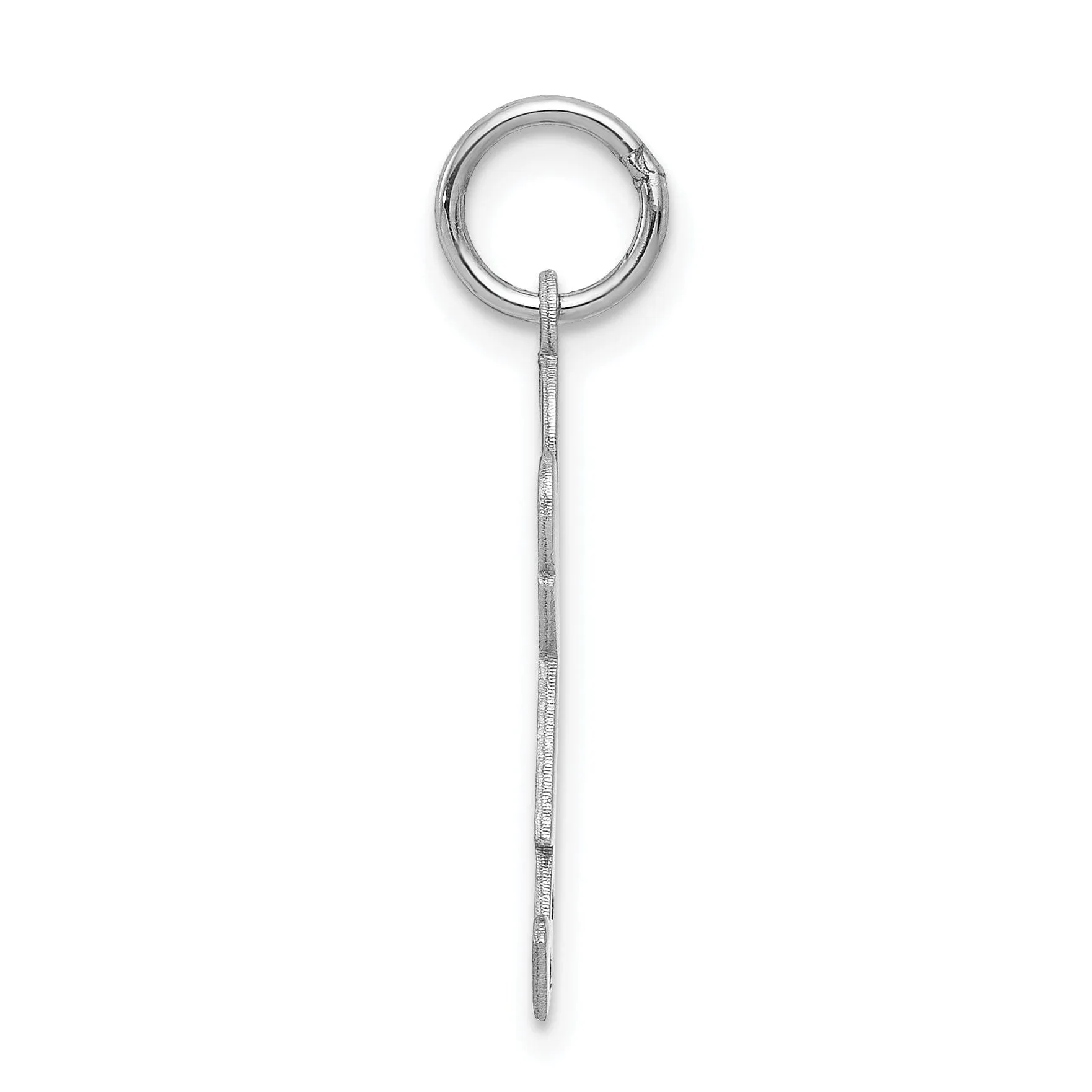 14k White Gold Girl With Bow Joy Charm
