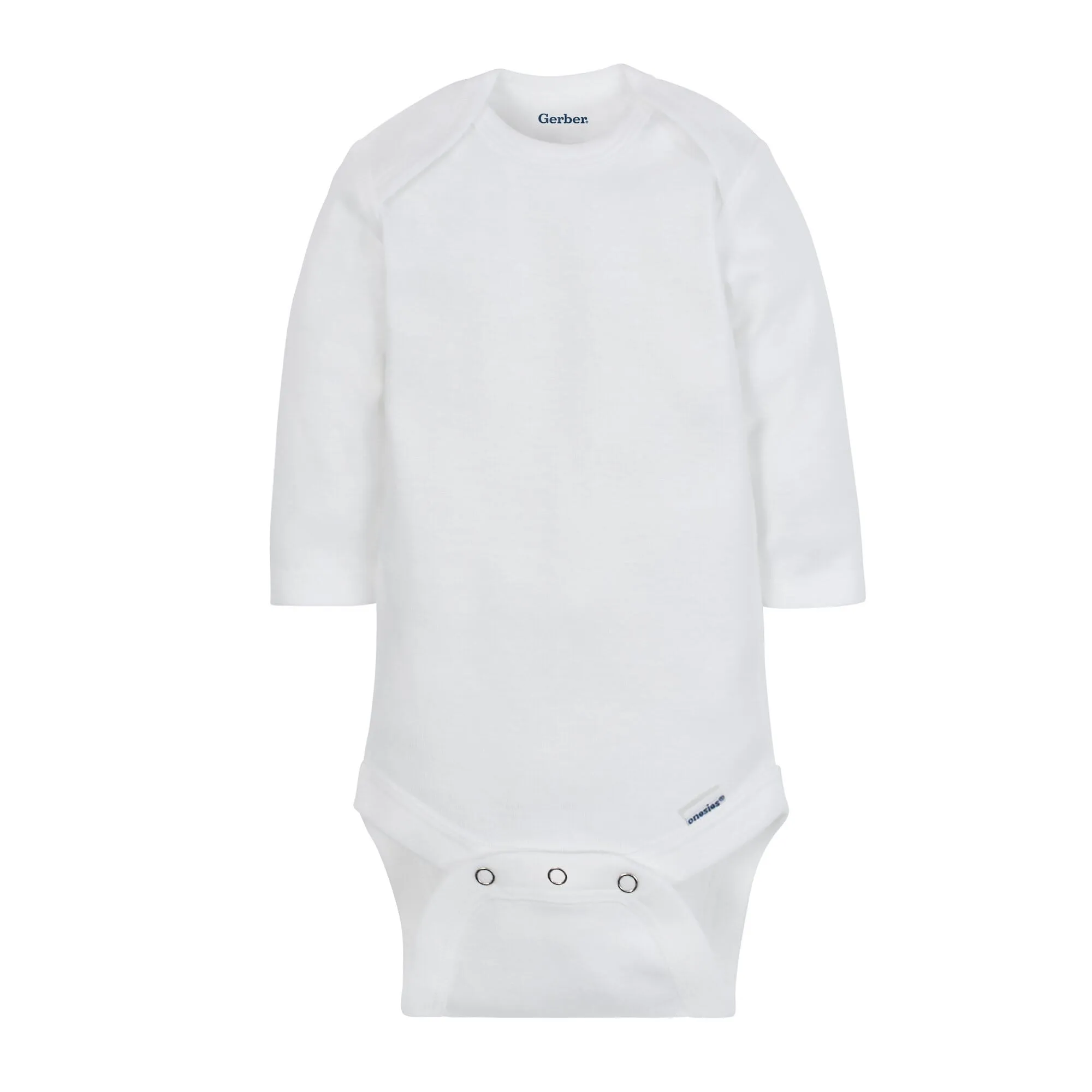 3-Pack White Long Sleeve Onesies® Bodysuits