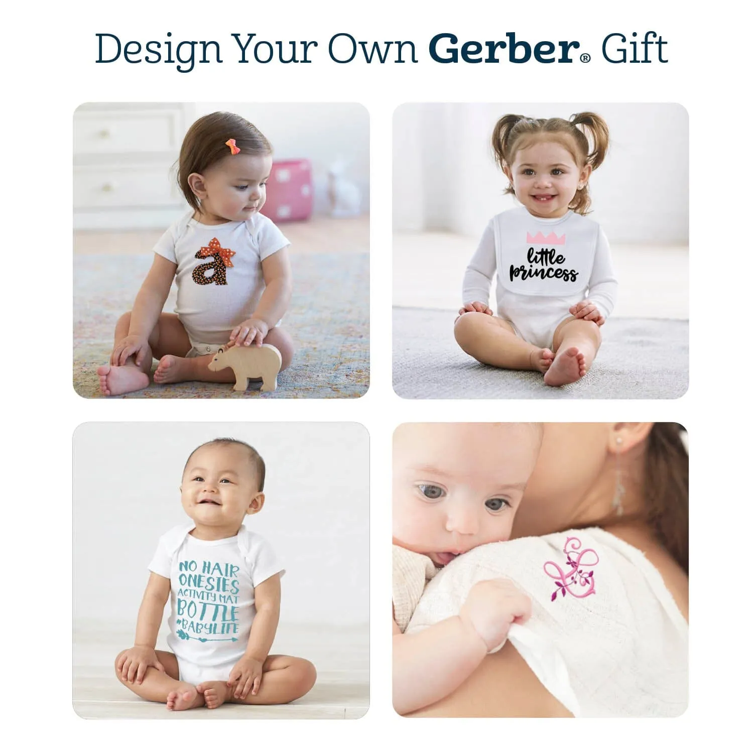 5-Pack Baby Neutral Gray Heather Ribbed Onesies® Bodysuits