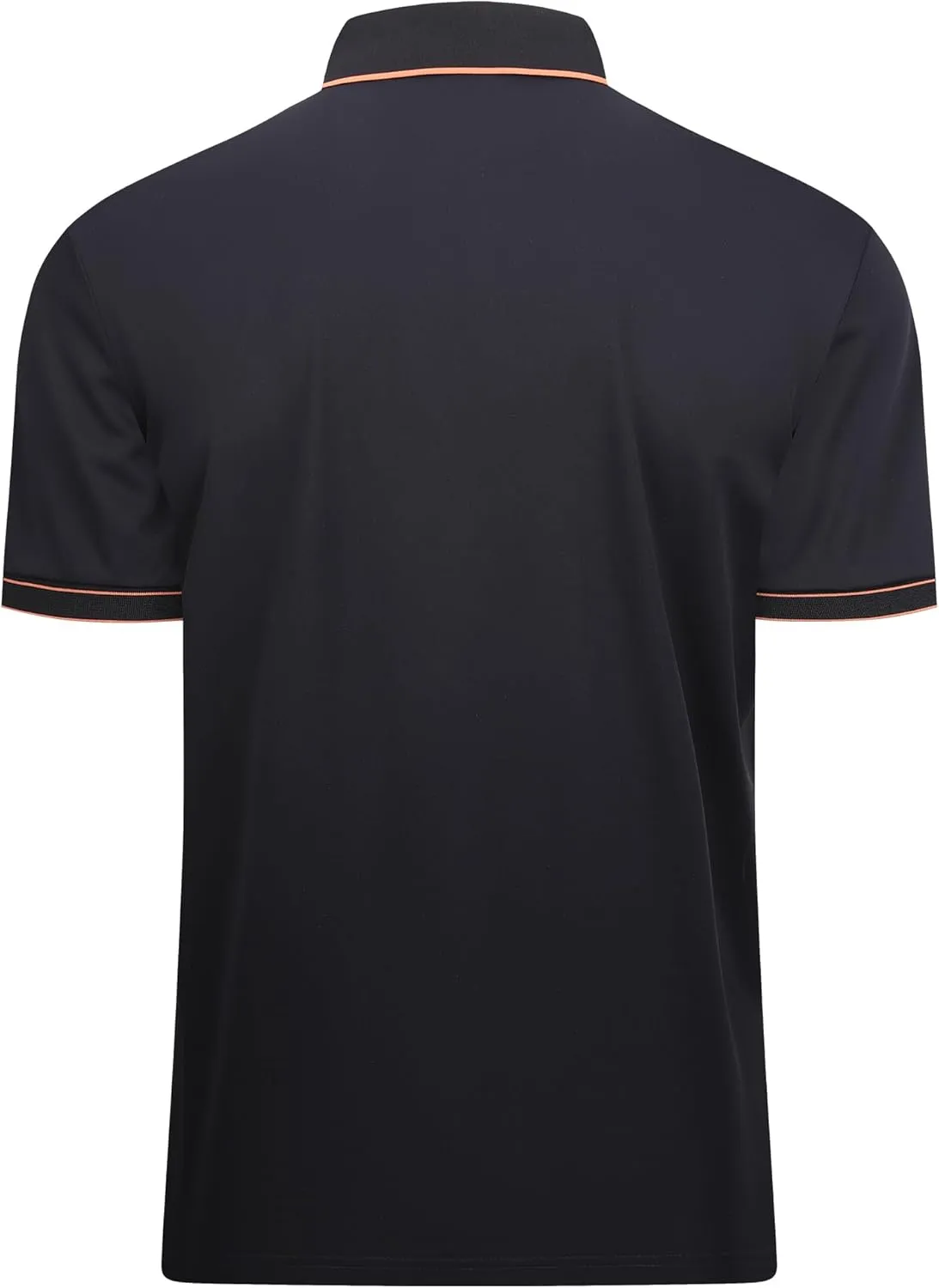 Alex Vando Mens Zipper Golf Shirt Moisture Wicking Zip Up Solid Fashion Polo Shirts