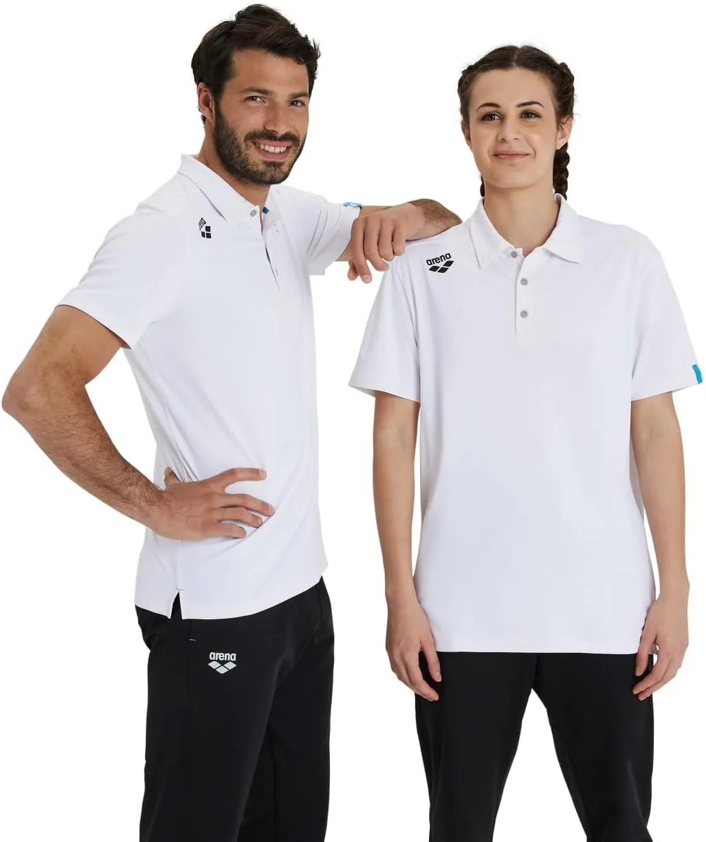 ARENA Unisex Team Solid Polo Shirt Short Sleeve Quick Dry Active Tee Regular Fit Athletic Top Gym Exercise Training