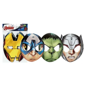 Avengers 8 Paper Masks  4 Assorted Styles