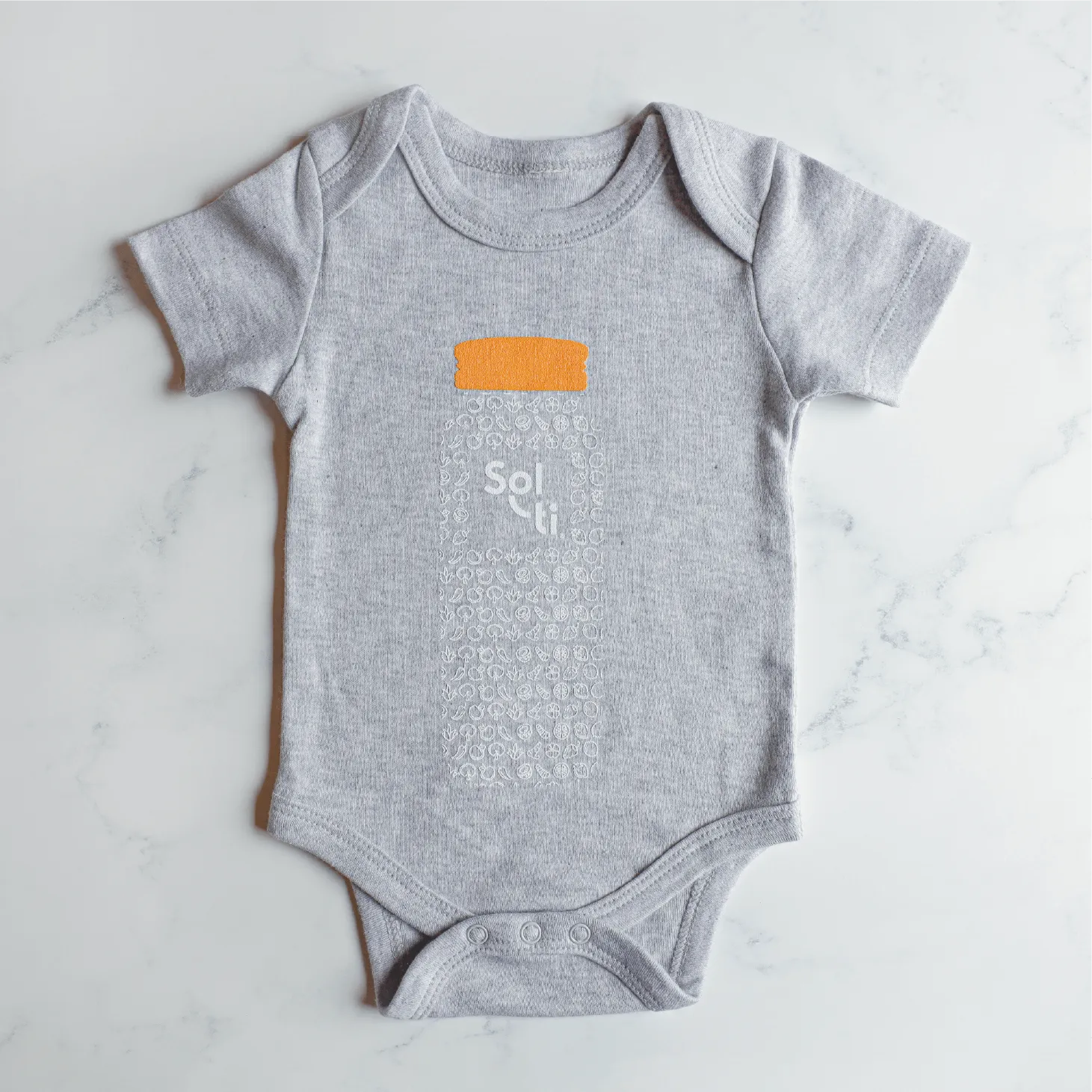 Baby Sol-ti Organic Cotton Signature Bottle Short Sleeve Onesie