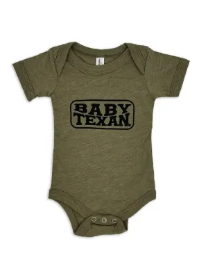 Baby Texan Onesie - Olive Triblend