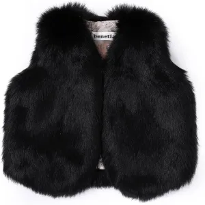 benetia Girls Boys Faux Fur Vest Coat