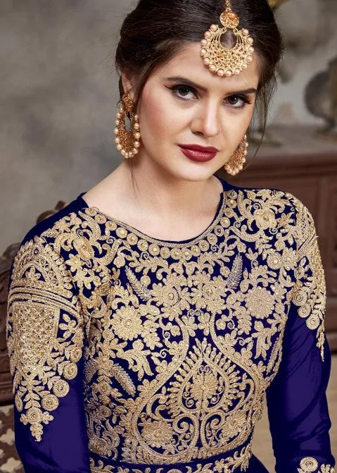Blue Golden Afghan Dress