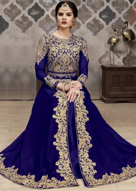 Blue Golden Afghan Dress