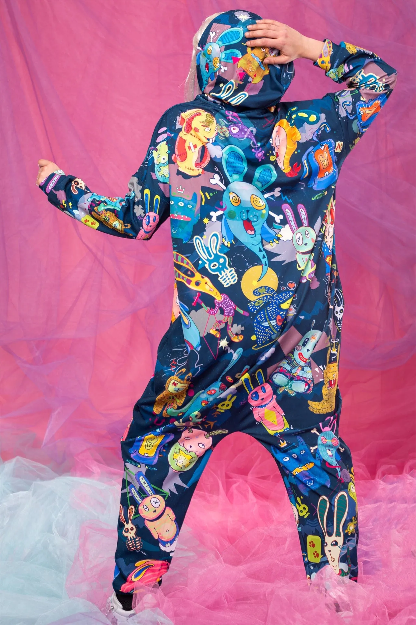 Blue Rabbidelic Onesie