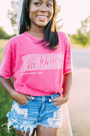 Chi Omega PR Classic Striped Tee
