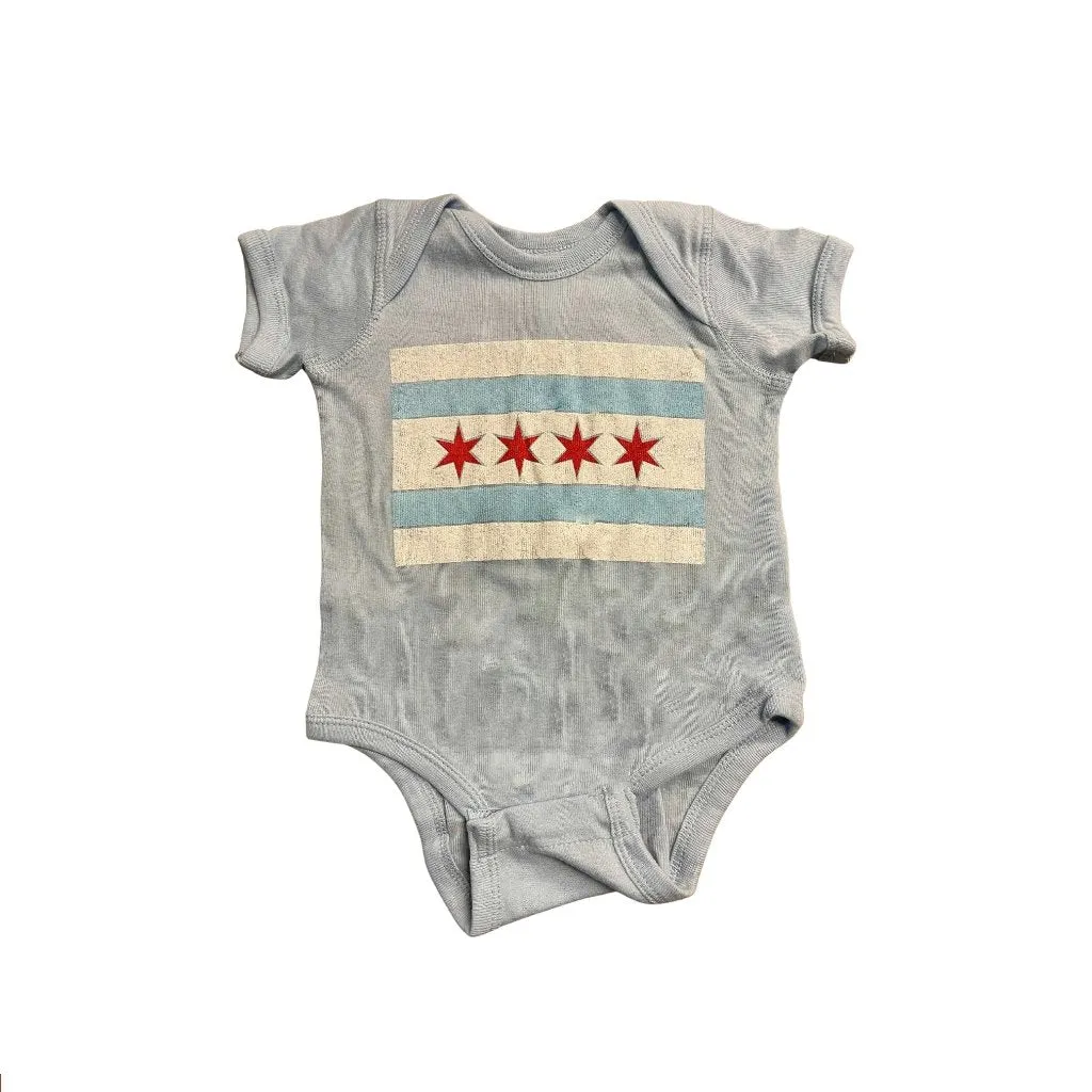 Chicago Flag Baby Onesies