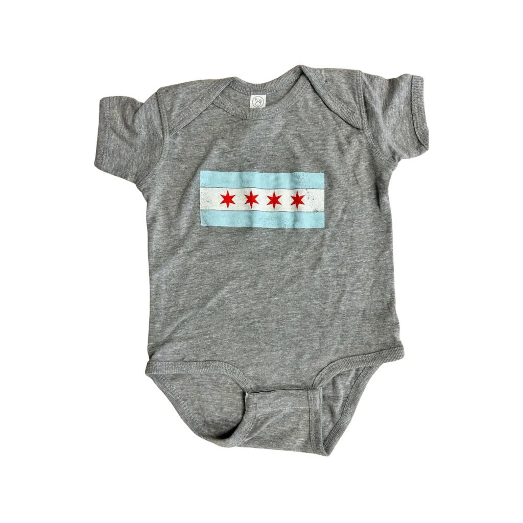 Chicago Flag Baby Onesies