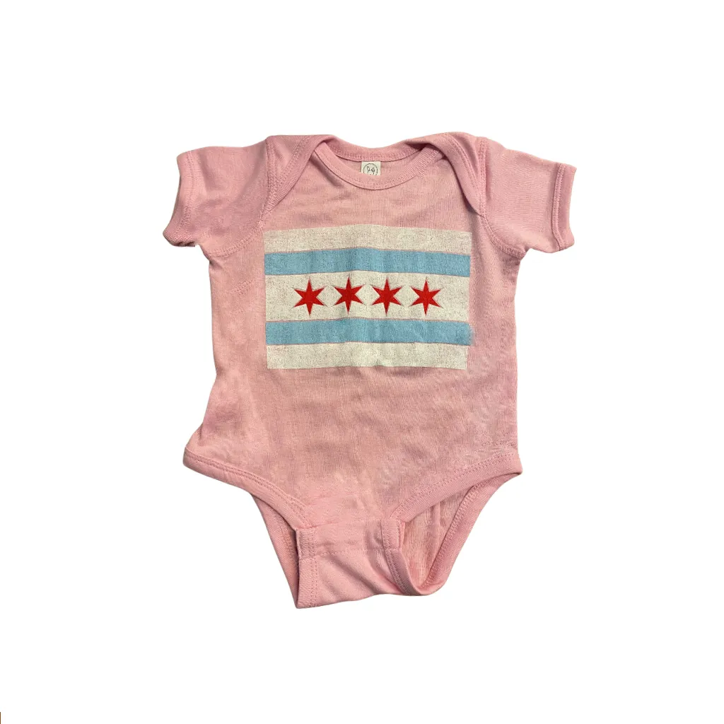 Chicago Flag Baby Onesies