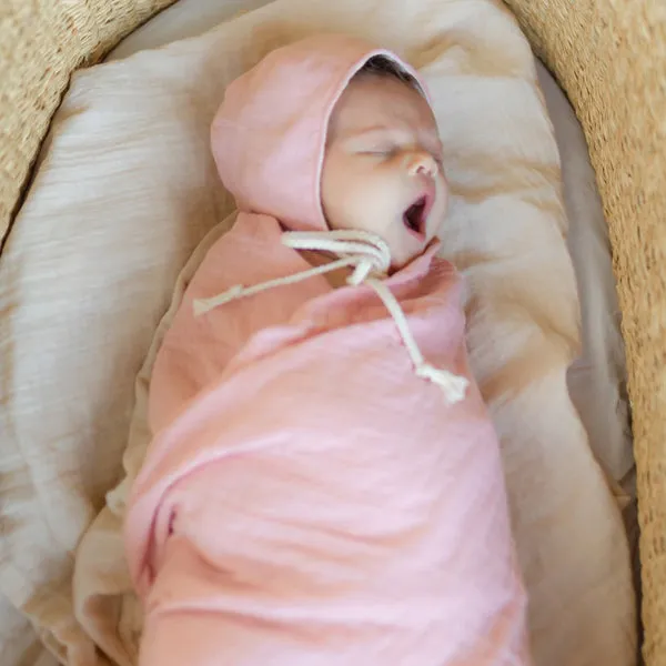 Clementine Kids Heirloom Swaddle – Grapefruit Pink