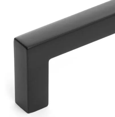 Diversa Matte Black 7-1/2" (192mm) Square Edge Solid Cabinet Bar Pull