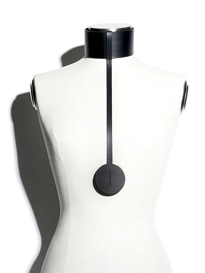 Dot Long L Choker in Black by Aumorfia