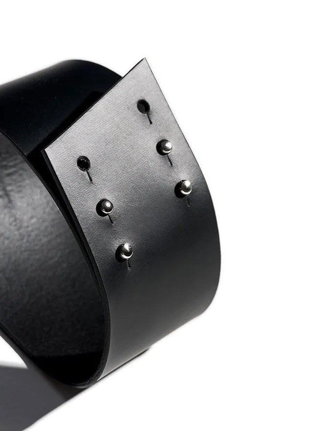 Dot Long L Choker in Black by Aumorfia
