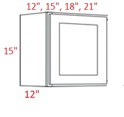 EB10-1215 Elegant White Assembled 12x15 Wall Cabinet