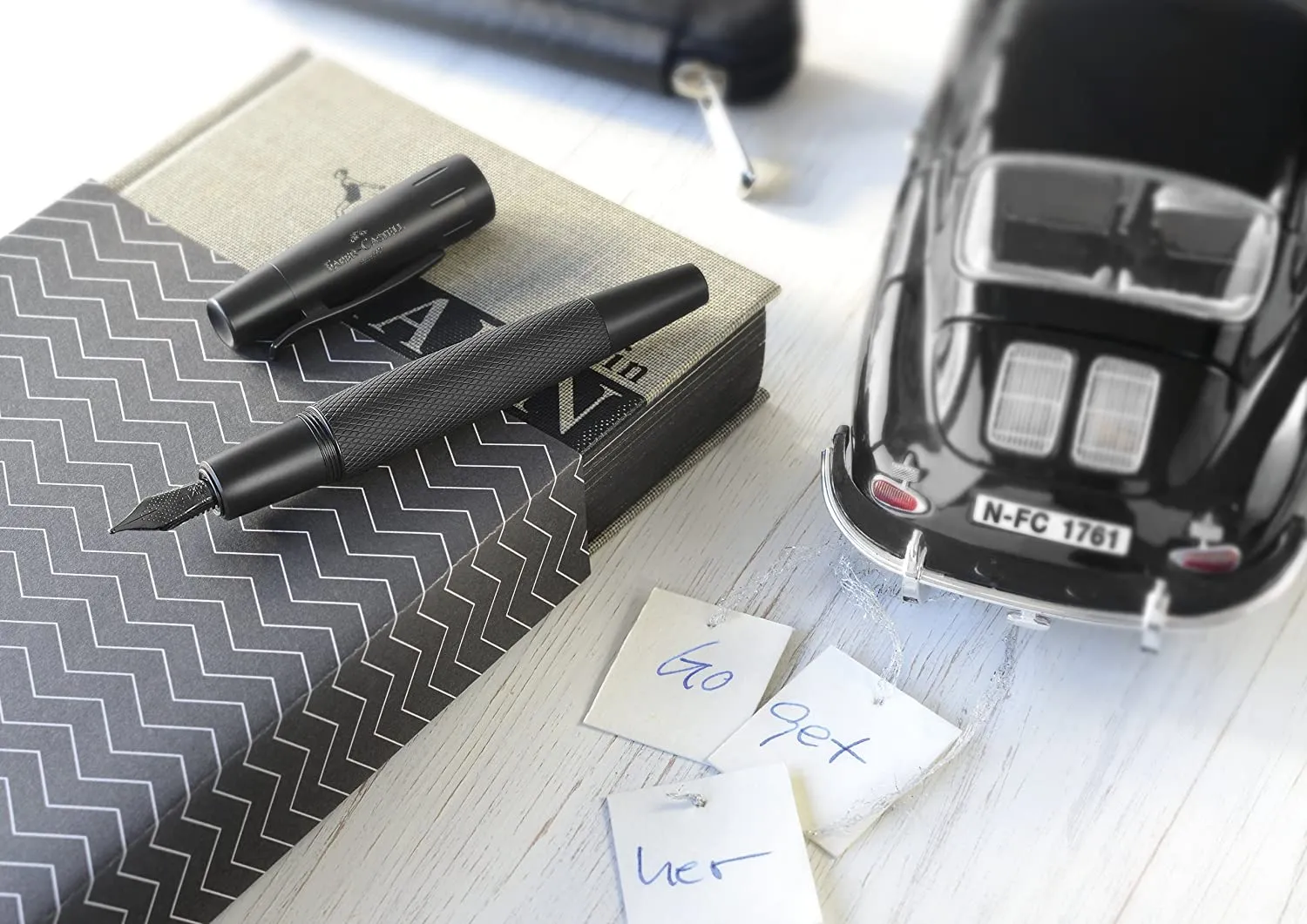 FABER-CASTELL FOUNTAIN PEN E-MOTION PURE BLACK M