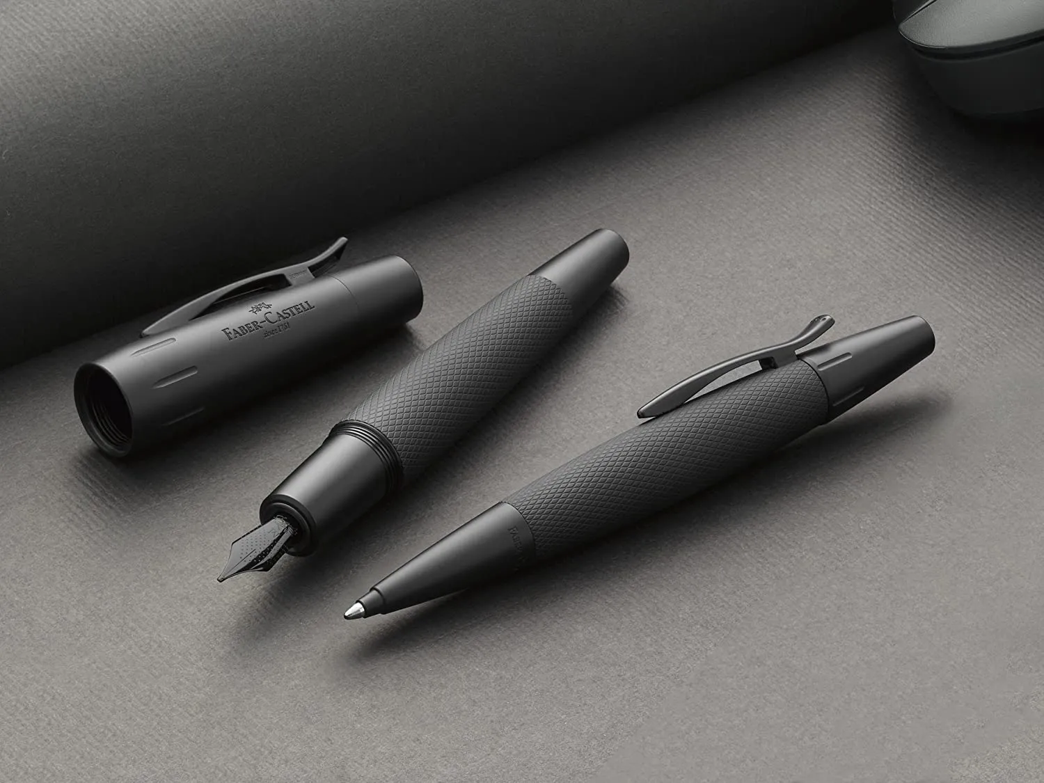 FABER-CASTELL FOUNTAIN PEN E-MOTION PURE BLACK M