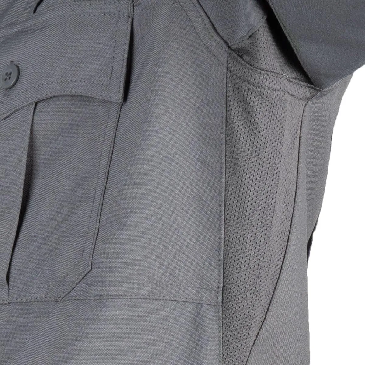 First Class 100% Polyester Short & Long Sleeve Zippered Uniform Shirt 4 Pocket Hidden, Law Enforcement BDU Zipper Closure.