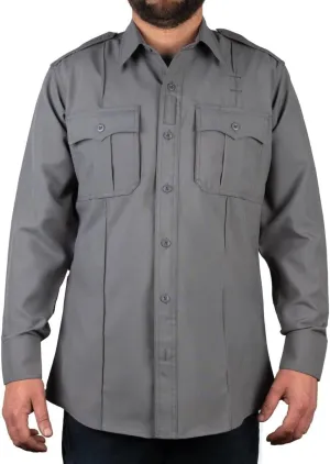 First Class 100% Polyester Short & Long Sleeve Zippered Uniform Shirt 4 Pocket Hidden, Law Enforcement BDU Zipper Closure.