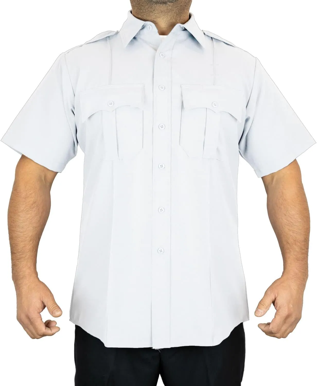 First Class 100% Polyester Short & Long Sleeve Zippered Uniform Shirt 4 Pocket Hidden, Law Enforcement BDU Zipper Closure.