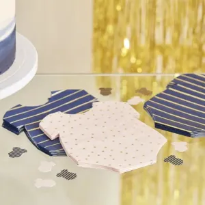 Ginger Ray Gender Reveal Baby Onesies Napkins 16 Pkt