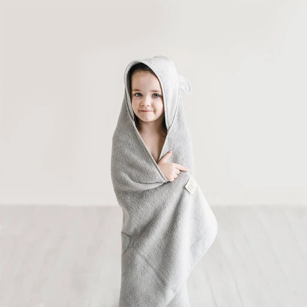Grey Color · Organic Cotton Hooded Towel