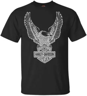 Harley-Davidson Men's T-Shirt Eagle Graphic Short Sleeve Tee Black Tee 30296656