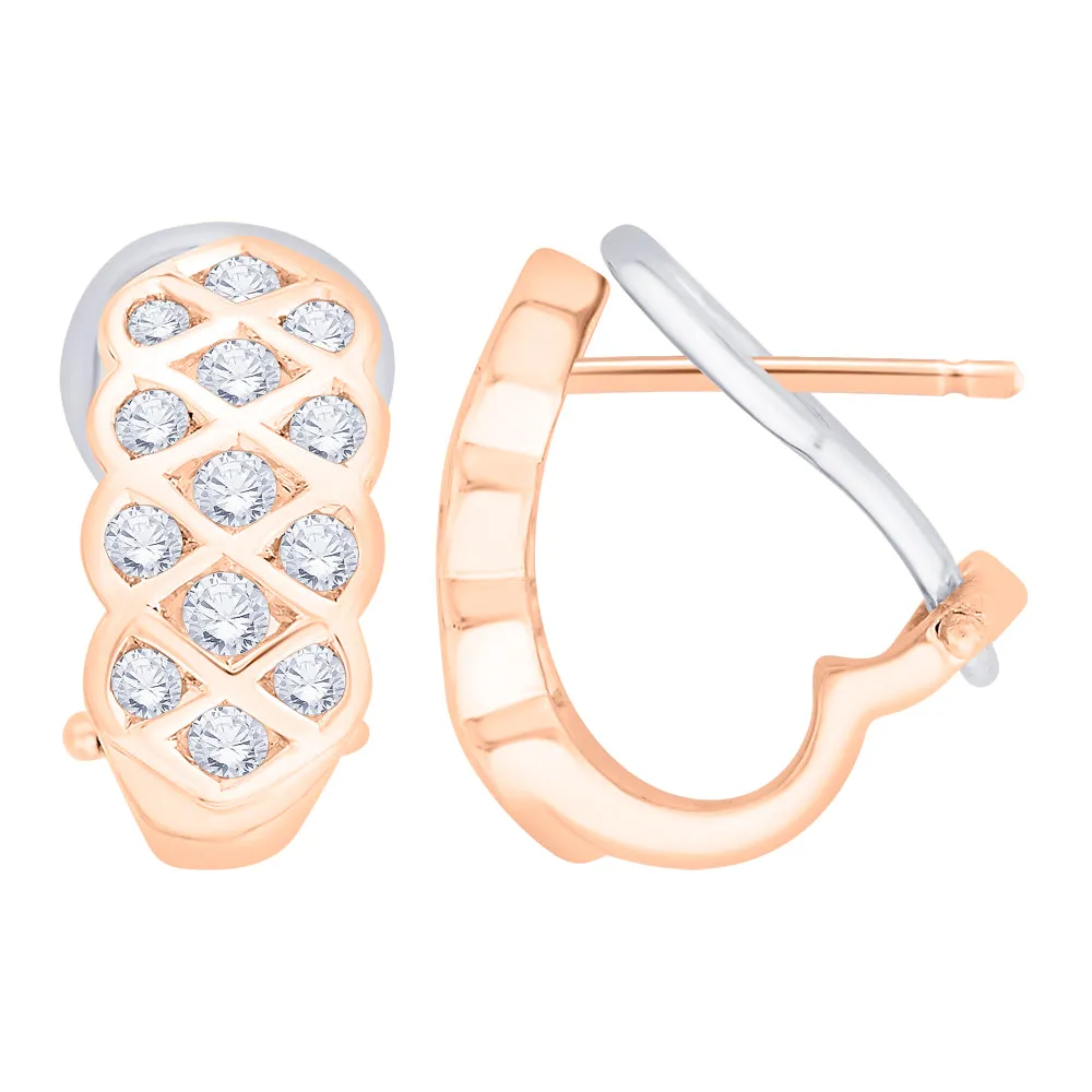 KATARINA 1 cttw Bezel Set Diamond Hoop Earrings
