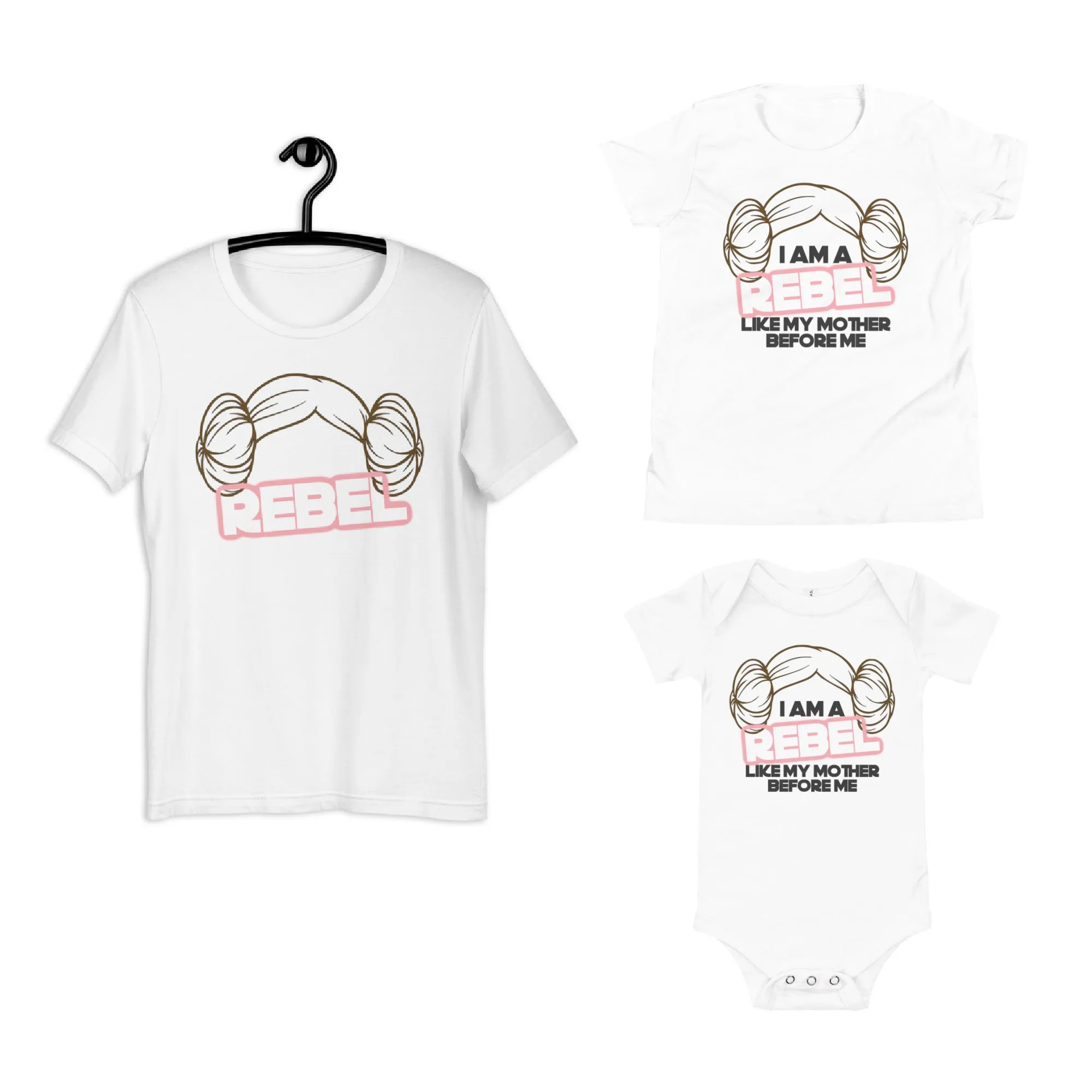 Leia Rebel Buns Shirts *Coordinating Adult & Kids Sizes*
