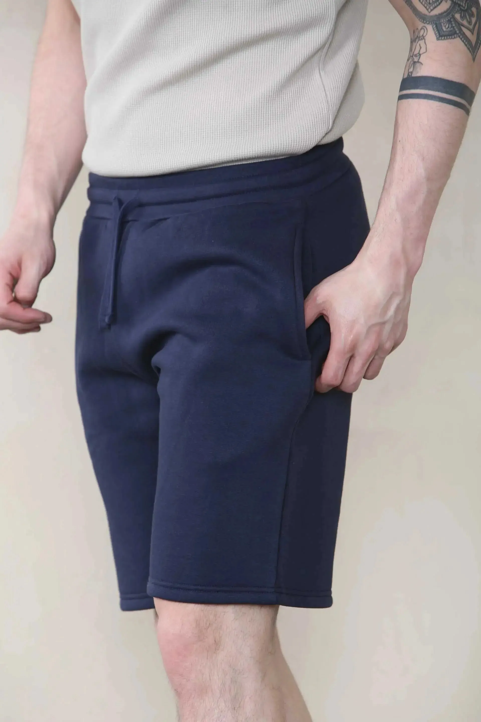 Loose Fit Jersey Short - Navy For Men