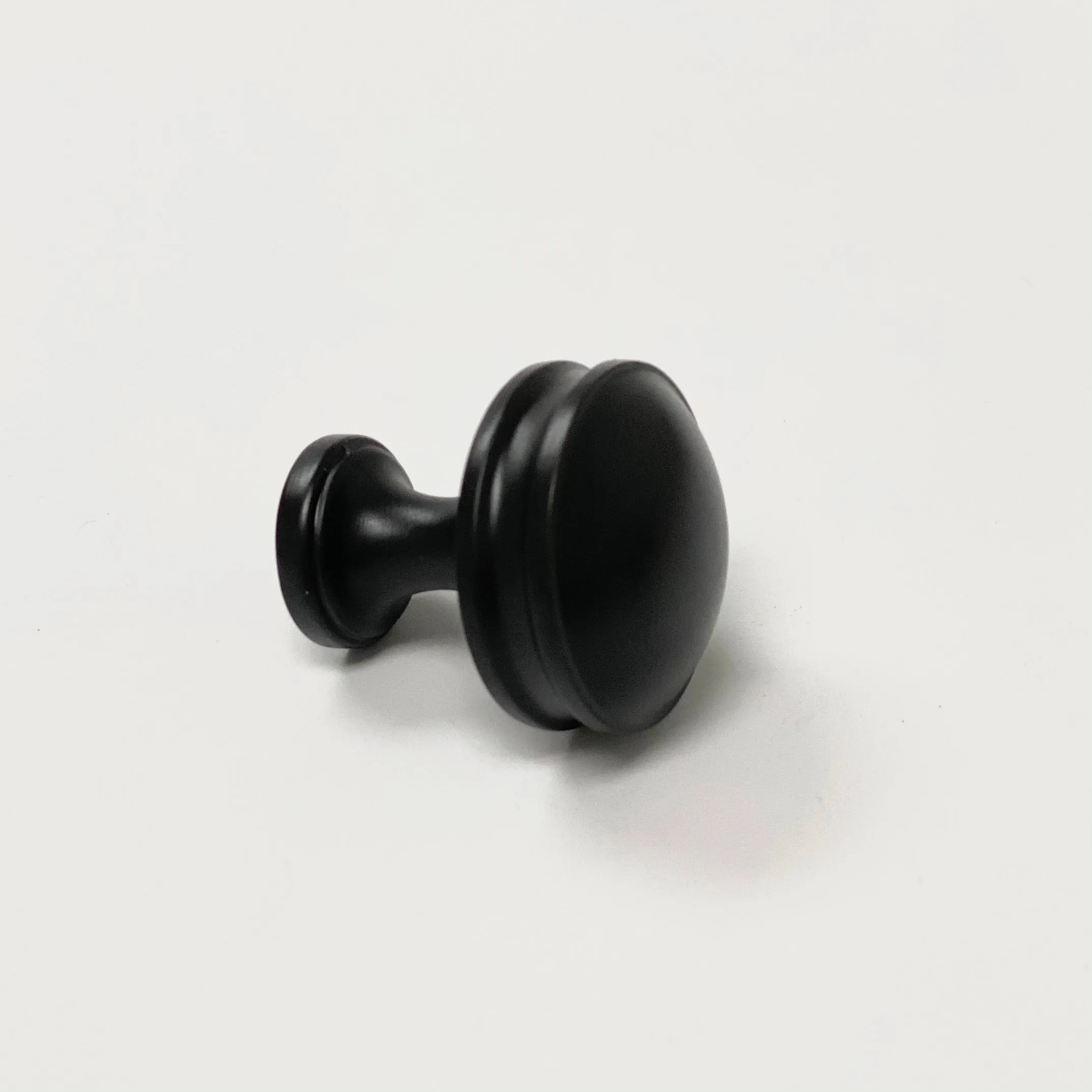 Matte Black "Mist" Round Cabinet Knob