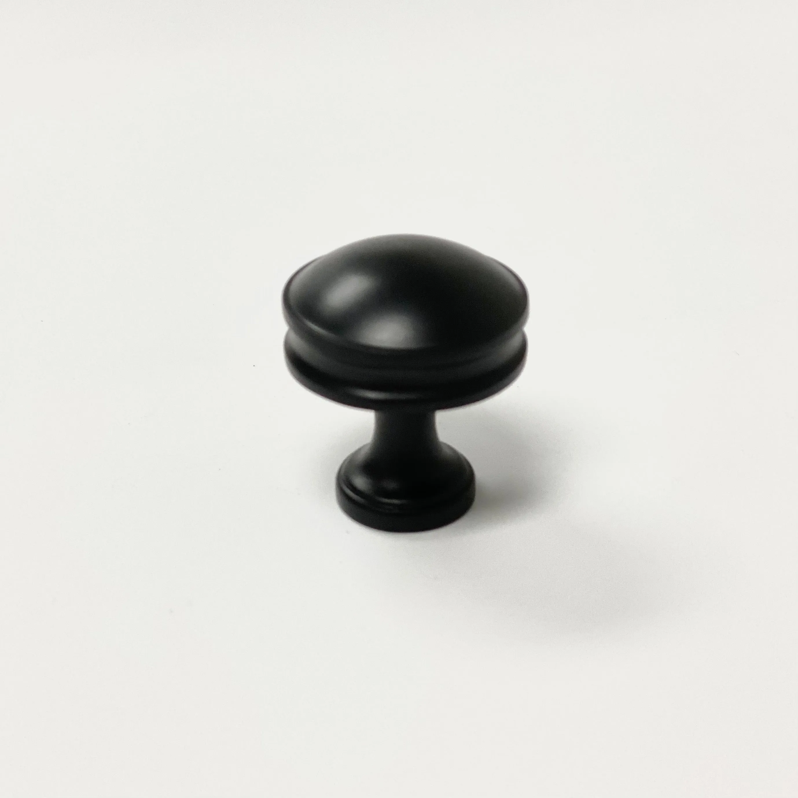 Matte Black "Mist" Round Cabinet Knob