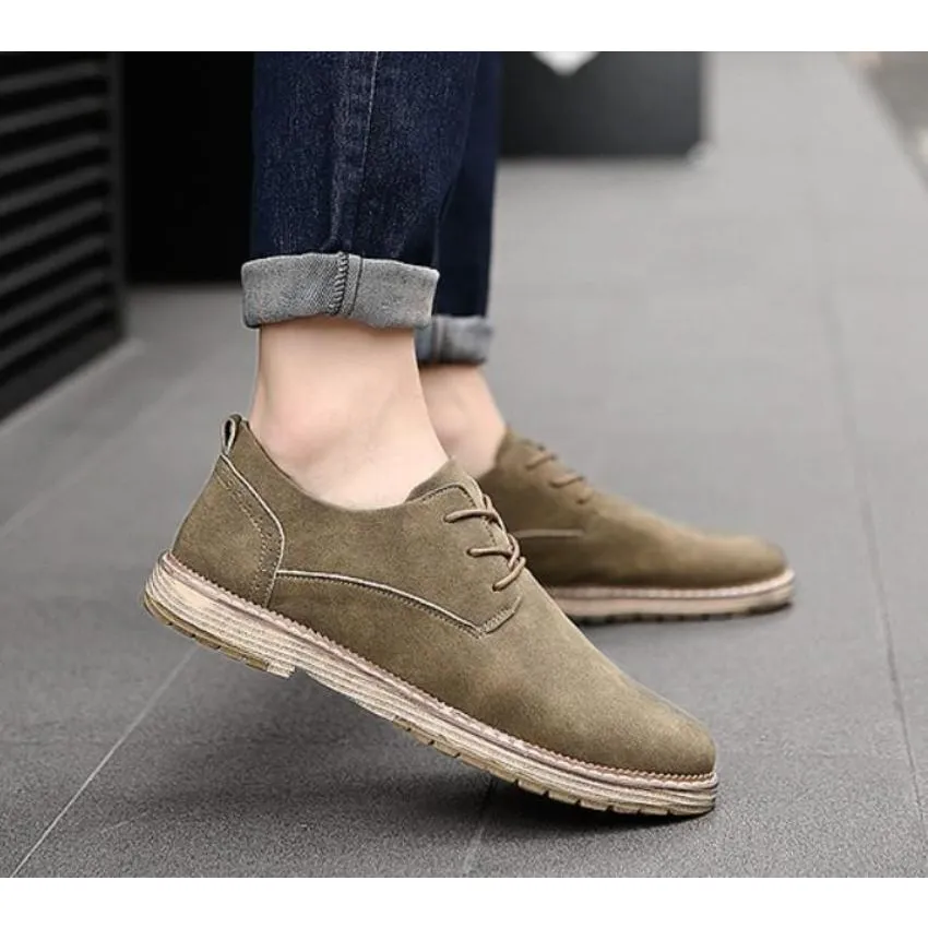 Mens Faux Suede Casual Lace Up Shoes