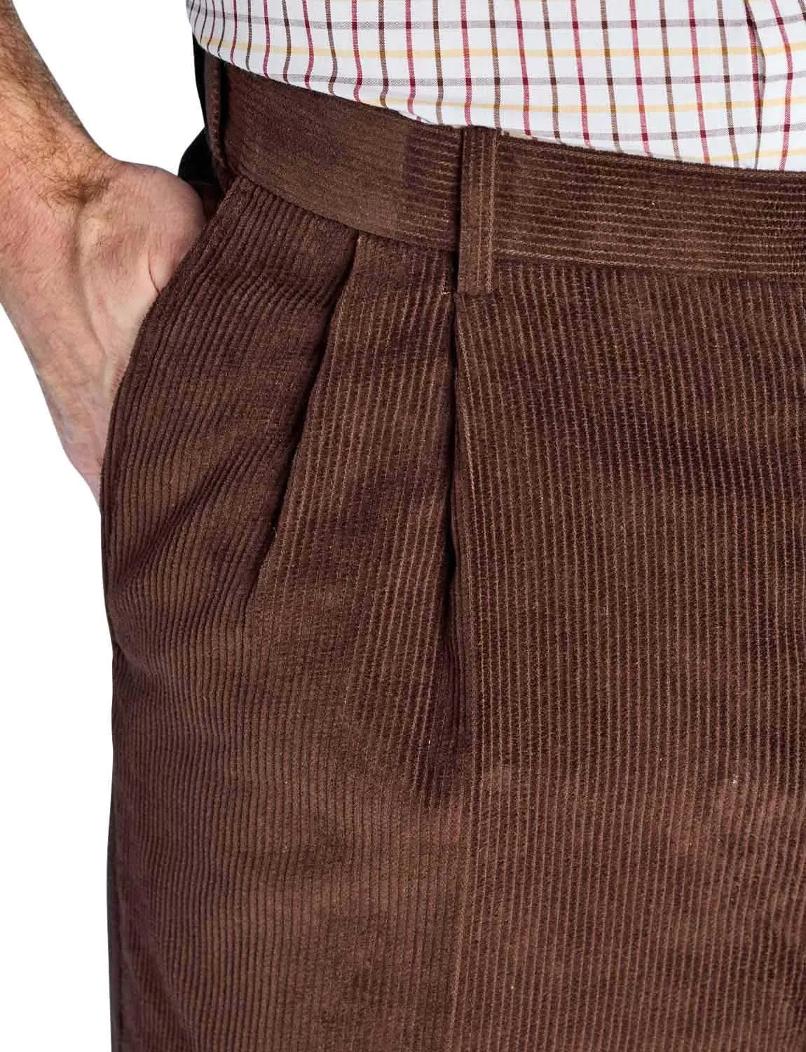 Men's HIGH-Rise Pants Luxury Cotton Corduroy Trousers