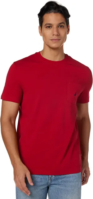 Nautica Men's Solid Crew Neck Short-Sleeve Pocket T-Shirt