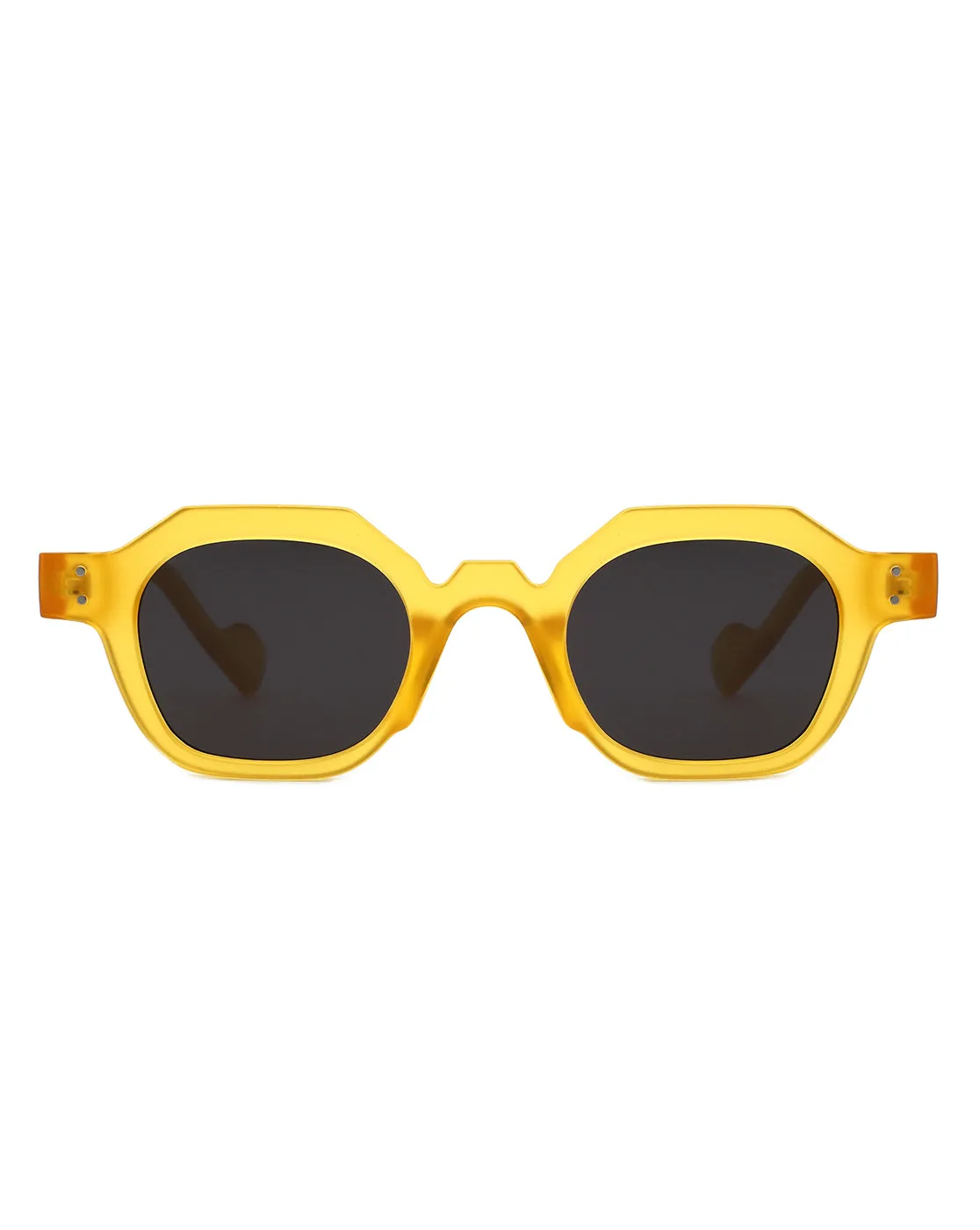 Nyssa -Flat Top Geometric Hexagon Fashion Sunglasses