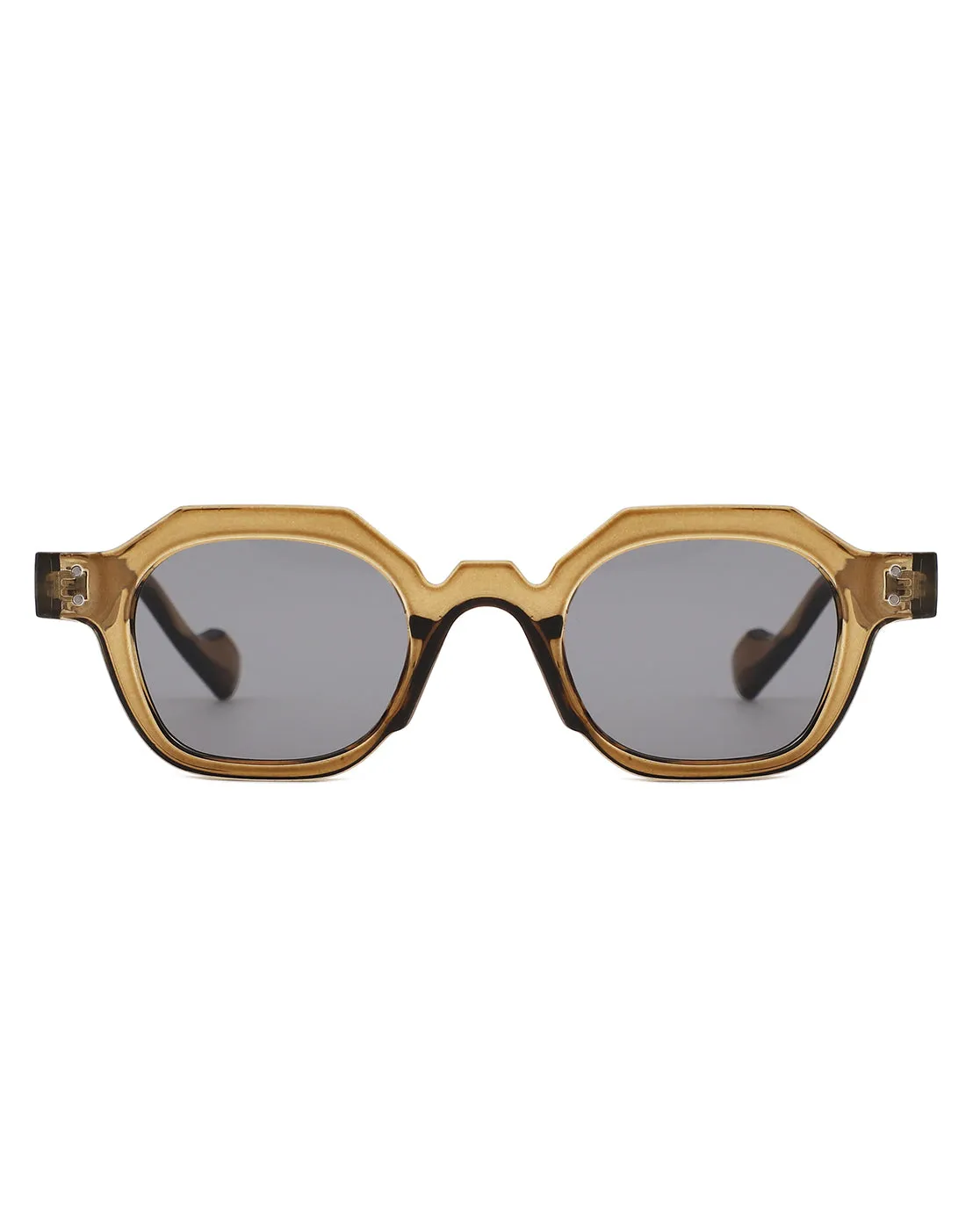 Nyssa -Flat Top Geometric Hexagon Fashion Sunglasses