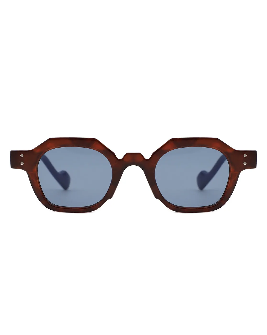 Nyssa -Flat Top Geometric Hexagon Fashion Sunglasses