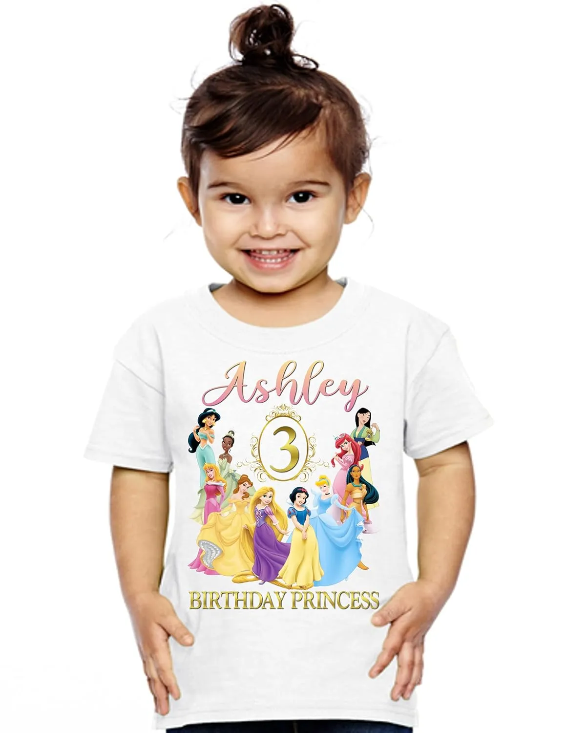 PARTY SHOP Customizable Shirts for a Princesses Themed Birthday. Add Any Name and Age. Family Matching Shirts.