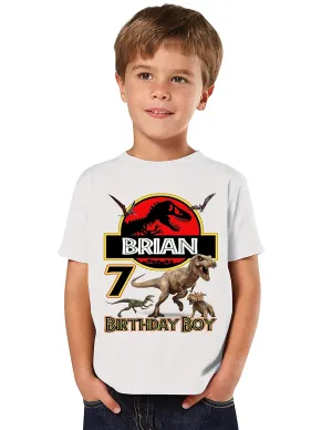Personalized Jurasic Birthday Shirt, Add Any Name and Age, Custom Shirts for a Jurasic Birthday Party, Family Matching Shirts.
