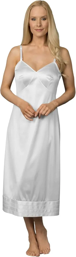 Plus Size Snip-It Crochet Edge Full Slip (6319), White, 50