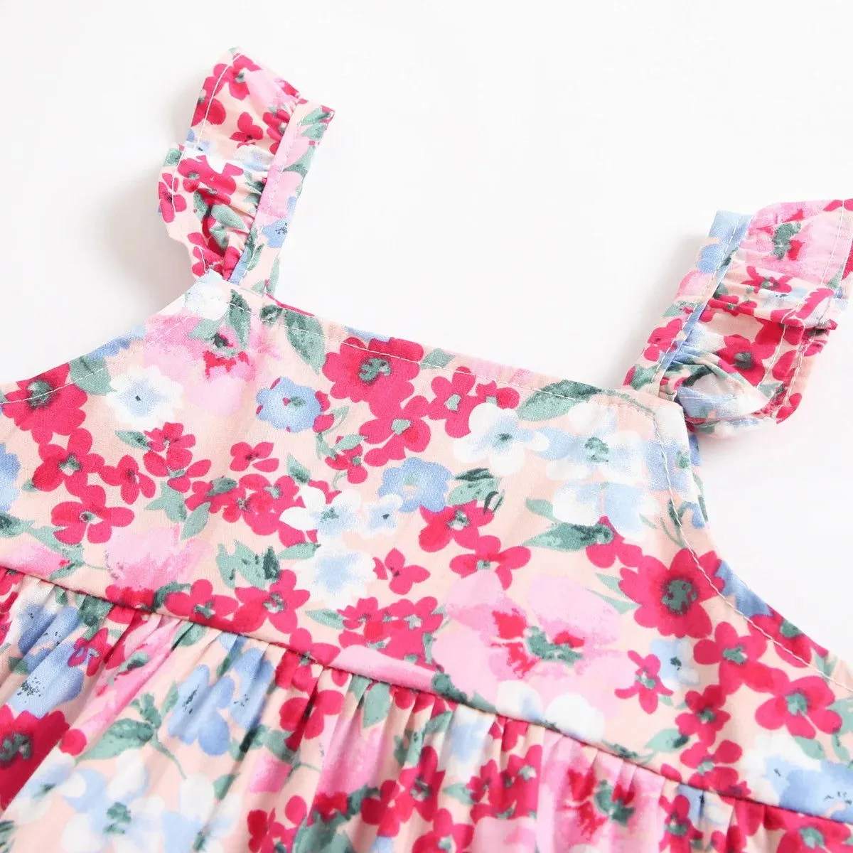 Pretty Floral Sleeveless Tops and Shorts Sets