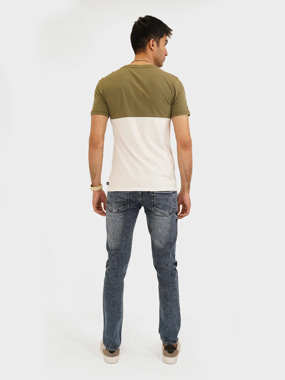 "CYPRIEN" Two Tone Slim Fit T-Shirt