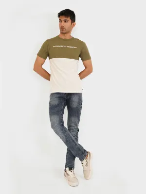 "CYPRIEN" Two Tone Slim Fit T-Shirt
