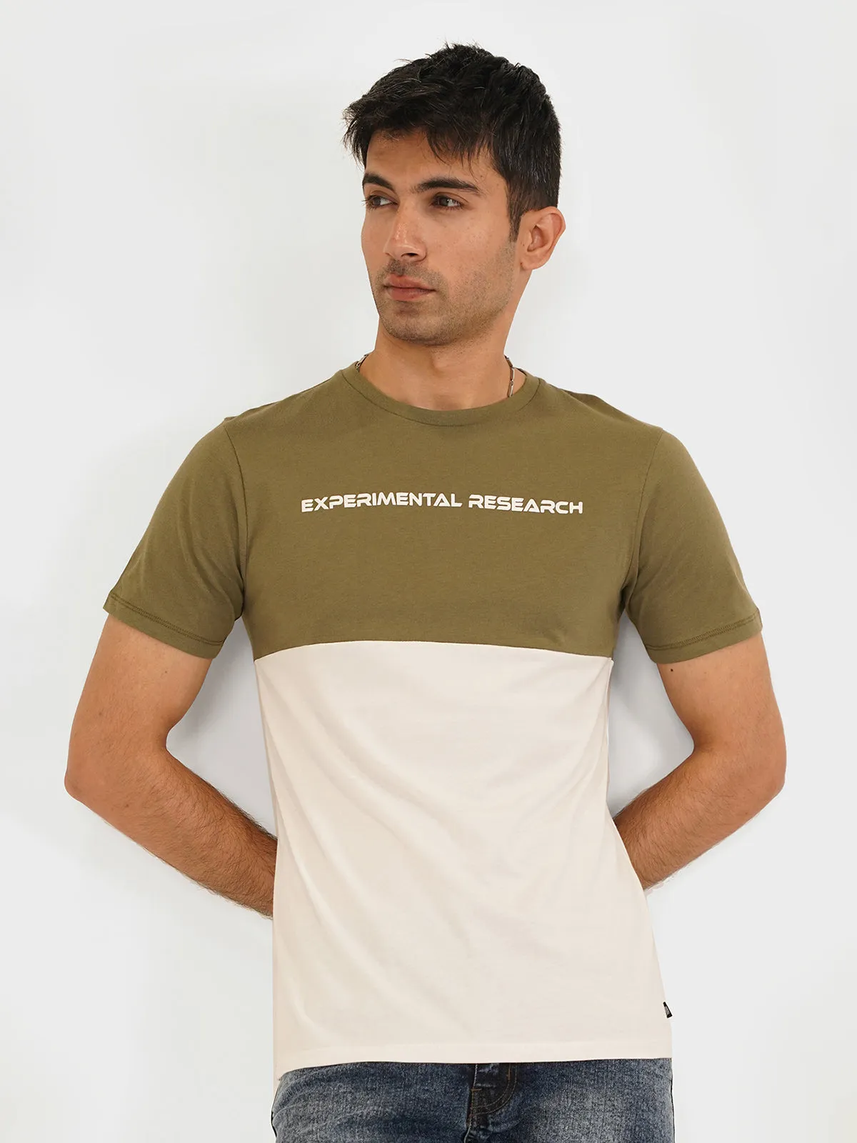 "CYPRIEN" Two Tone Slim Fit T-Shirt
