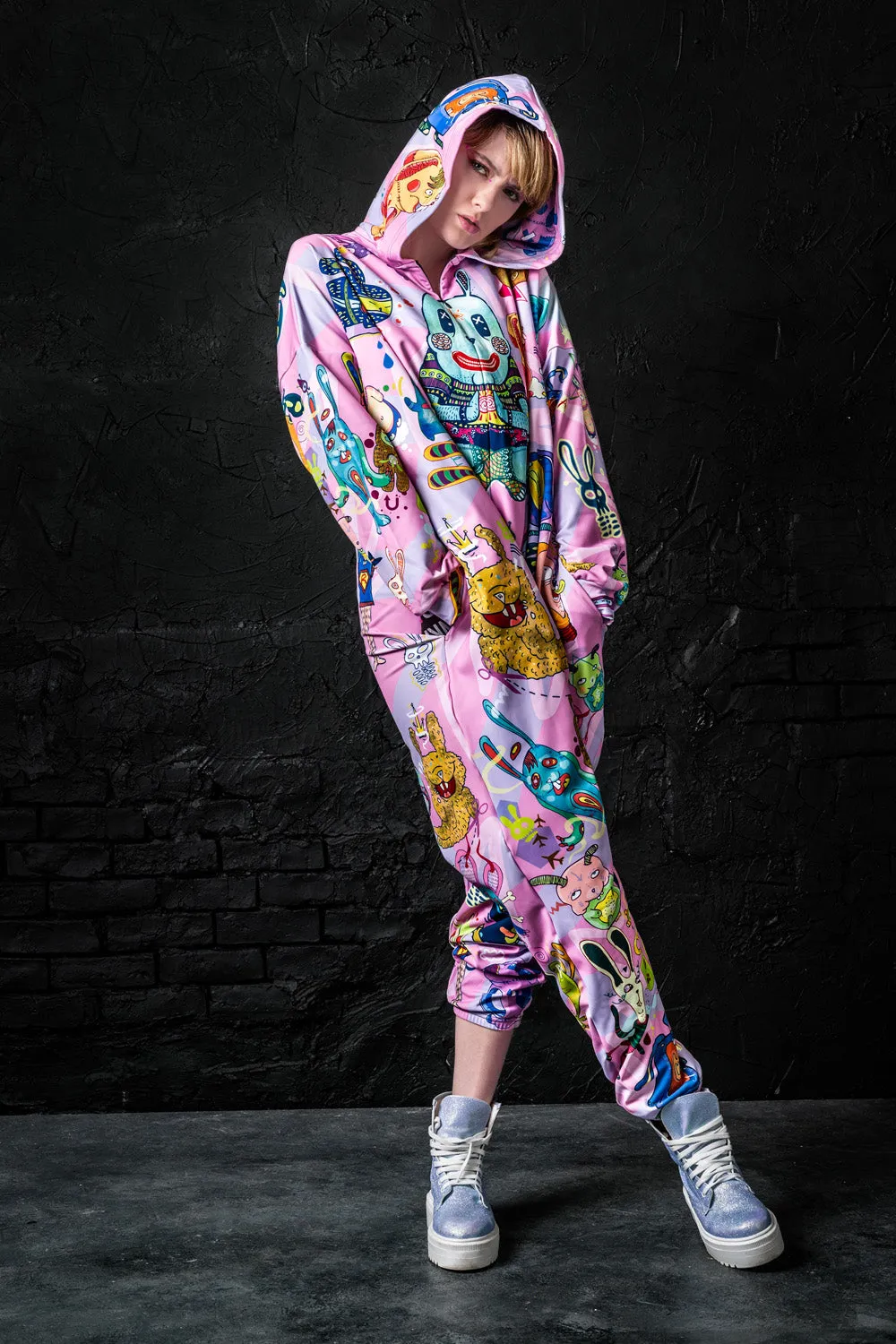 Rabbidelic Pink Onesie