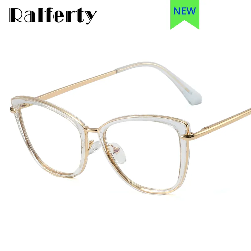 Ralferty Women's Eyeglasses Cat Eye Anti Blue Light F95290