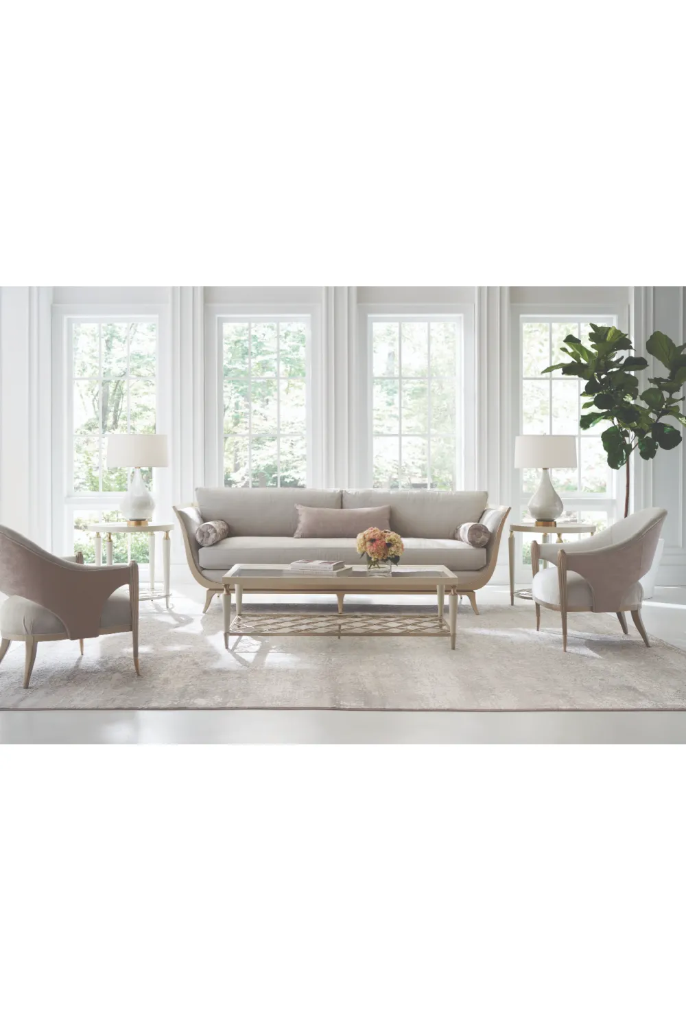 Round White Side Table | Caracole Oh So Charming